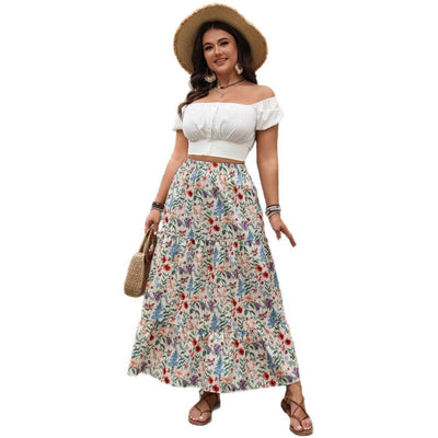 Falda Pastoral de Mujer con Estampado Floral – Diseño Moderno y Único