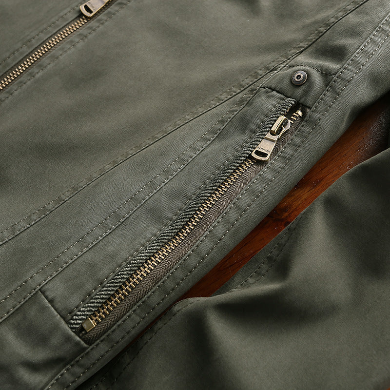 Chaqueta Casual Reversible para Hombre – Ajuste Holgado, Estilo de Doble Cara