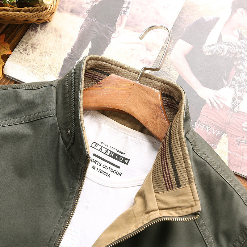 Chaqueta Casual Reversible para Hombre – Ajuste Holgado, Estilo de Doble Cara