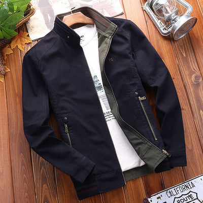 Chaqueta Casual Reversible para Hombre – Ajuste Holgado, Estilo de Doble Cara