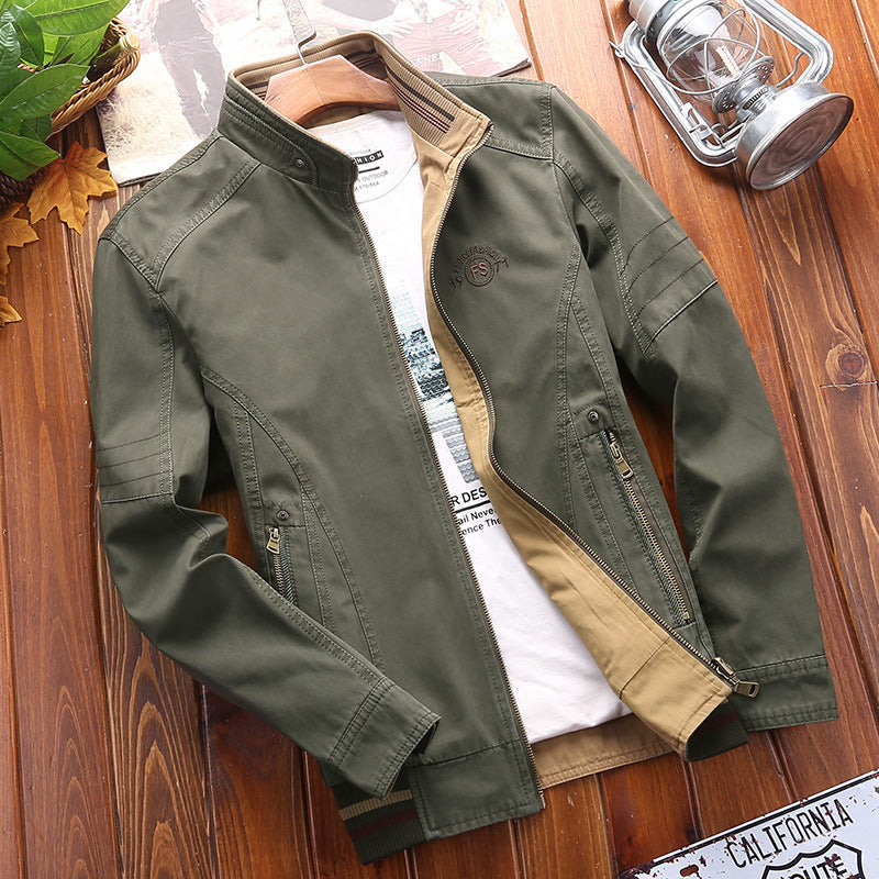 Chaqueta Casual Reversible para Hombre – Ajuste Holgado, Estilo de Doble Cara