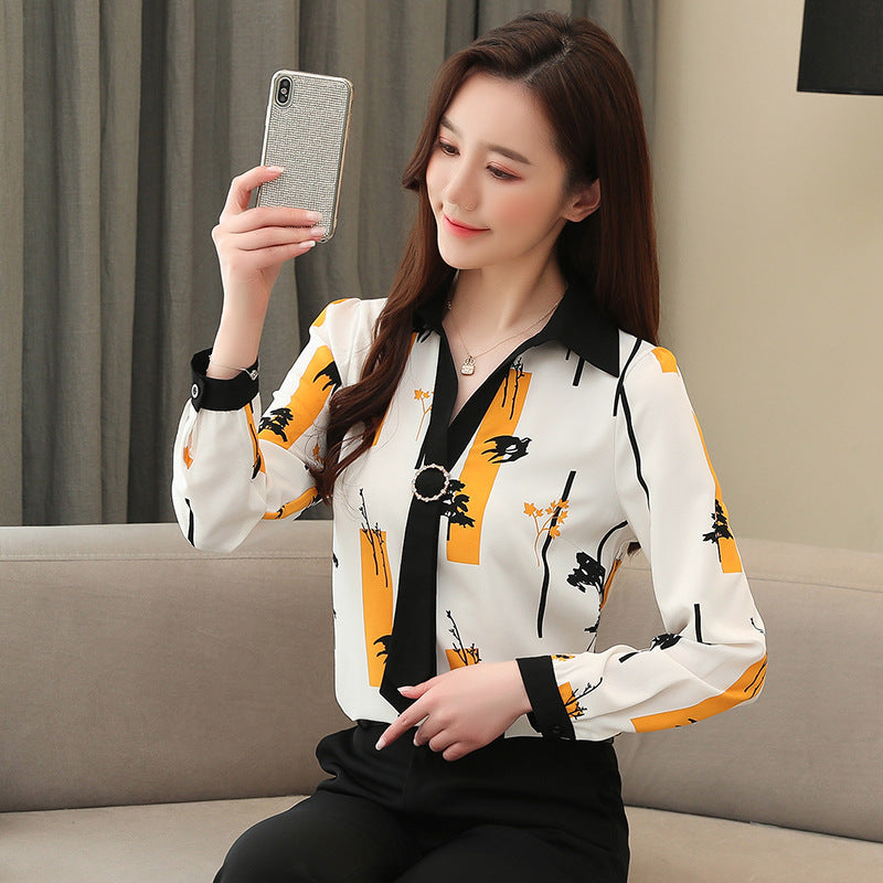 Blusa de Mujer de Otoño en Chifón – Elegante Blusa Ligera