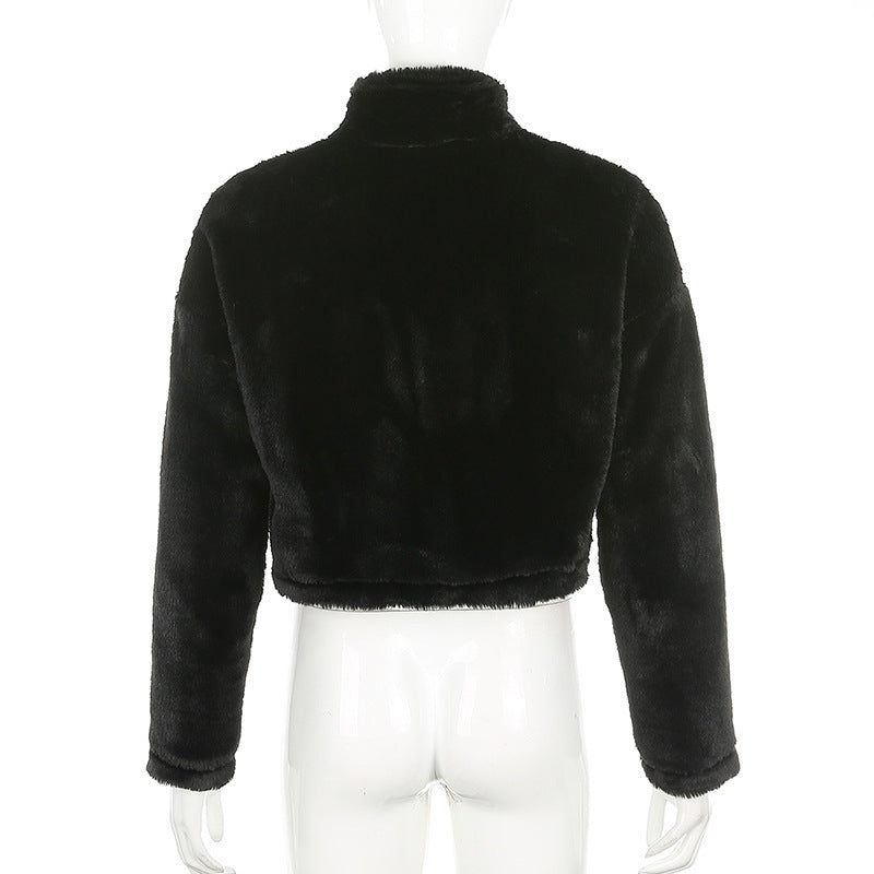 Chaqueta CozyWool con Cuello Alto y Doble Cremallera – Corte Holgado y Máxima Calidez