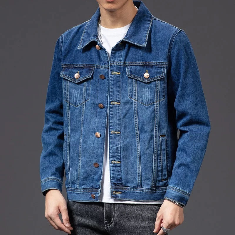 Chaqueta Vaquera Ajustada para Hombre – Estilo Moderno