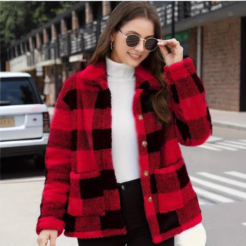 Chaqueta de Mujer de Franela a Cuadros Cozy Chic – Estilo Invernal Redefinido
