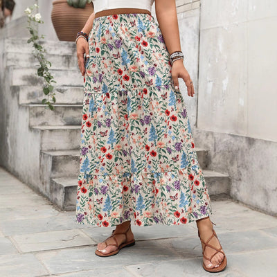 Falda Pastoral de Mujer con Estampado Floral – Diseño Moderno y Único