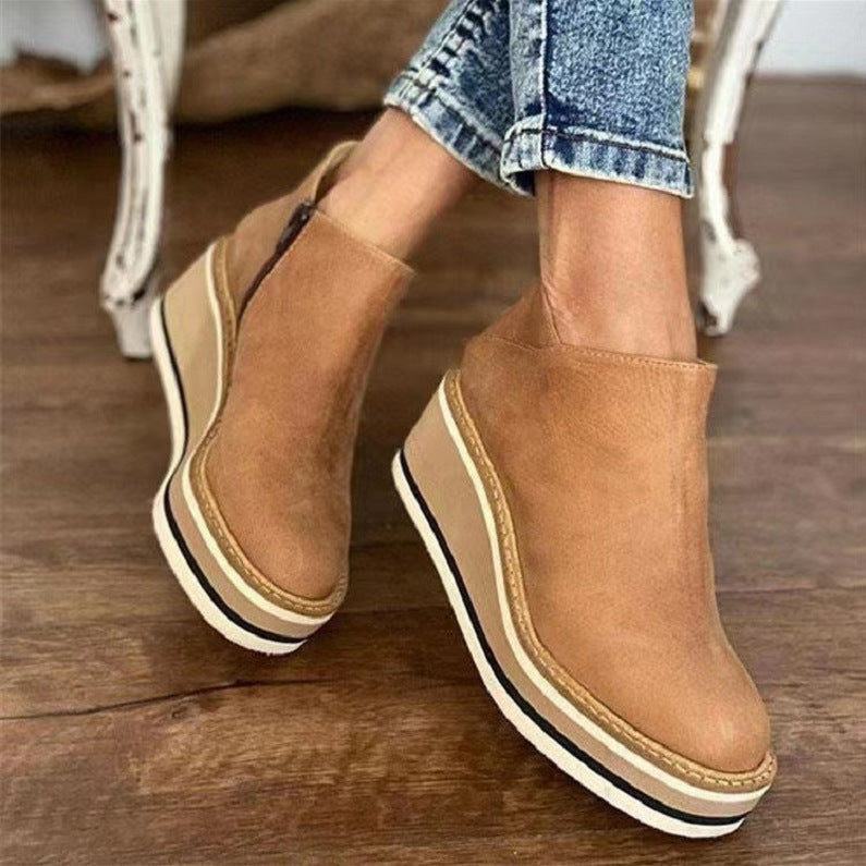 Botines de Mujer – Estilo con Tacón Cuadrado Grueso