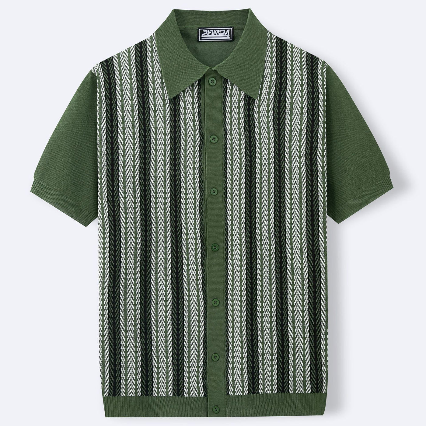 Camisa Casual Jacquard para Hombre – Textura a Rayas con Estilo Sin Esfuerzo