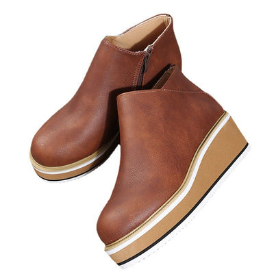Botines de Mujer – Estilo con Tacón Cuadrado Grueso