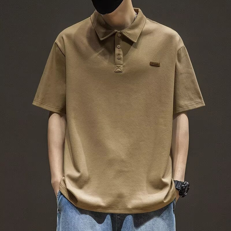 Polo Casual de Hombre de Corte Holgado – Camiseta con Cuello a la Moda