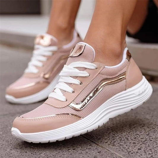 Women's Lace-Up Low-Top Shoes – Casual Sporty Style