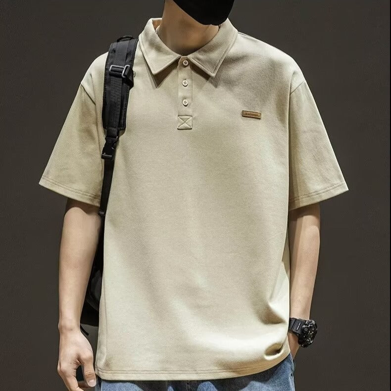 Polo Casual de Hombre de Corte Holgado – Camiseta con Cuello a la Moda