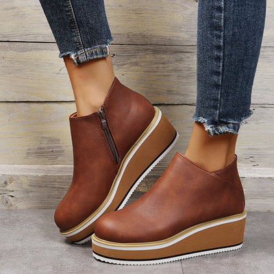 Botines de Mujer – Estilo con Tacón Cuadrado Grueso