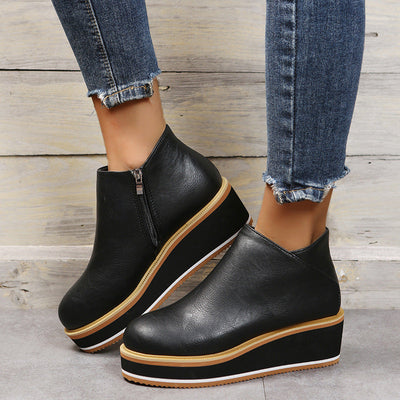 Botines de Mujer – Estilo con Tacón Cuadrado Grueso