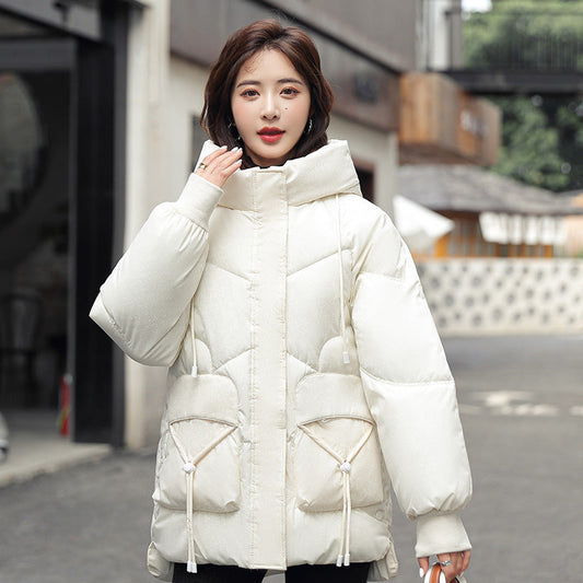 CloudWrap Padded Jacket with Hood – Oversized and Versatile with Cotton and Down Filling