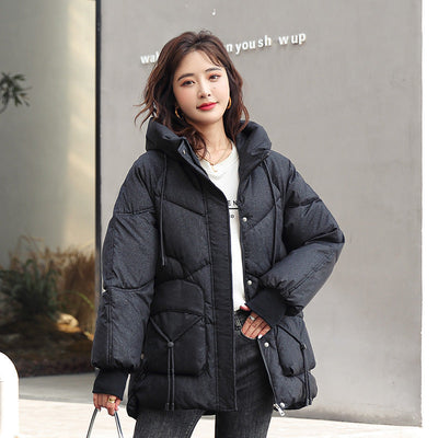 Chaqueta Acolchada con Capucha CloudWrap – Oversized y Versátil con Relleno de Algodón y Plumón