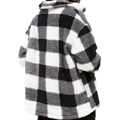 Chaqueta de Mujer de Franela a Cuadros Cozy Chic – Estilo Invernal Redefinido