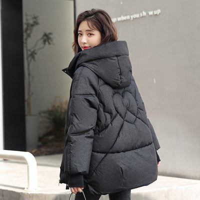 Chaqueta Acolchada con Capucha CloudWrap – Oversized y Versátil con Relleno de Algodón y Plumón