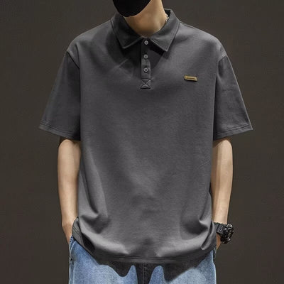 Polo Casual de Hombre de Corte Holgado – Camiseta con Cuello a la Moda