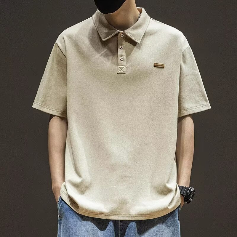 Polo Casual de Hombre de Corte Holgado – Camiseta con Cuello a la Moda
