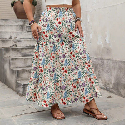 Falda Pastoral de Mujer con Estampado Floral – Diseño Moderno y Único