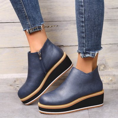 Botines de Mujer – Estilo con Tacón Cuadrado Grueso