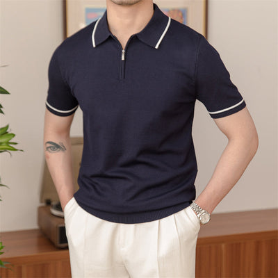 Polo Retro de Punto para Hombre de Corte Slim – Estilo Clásico Versátil