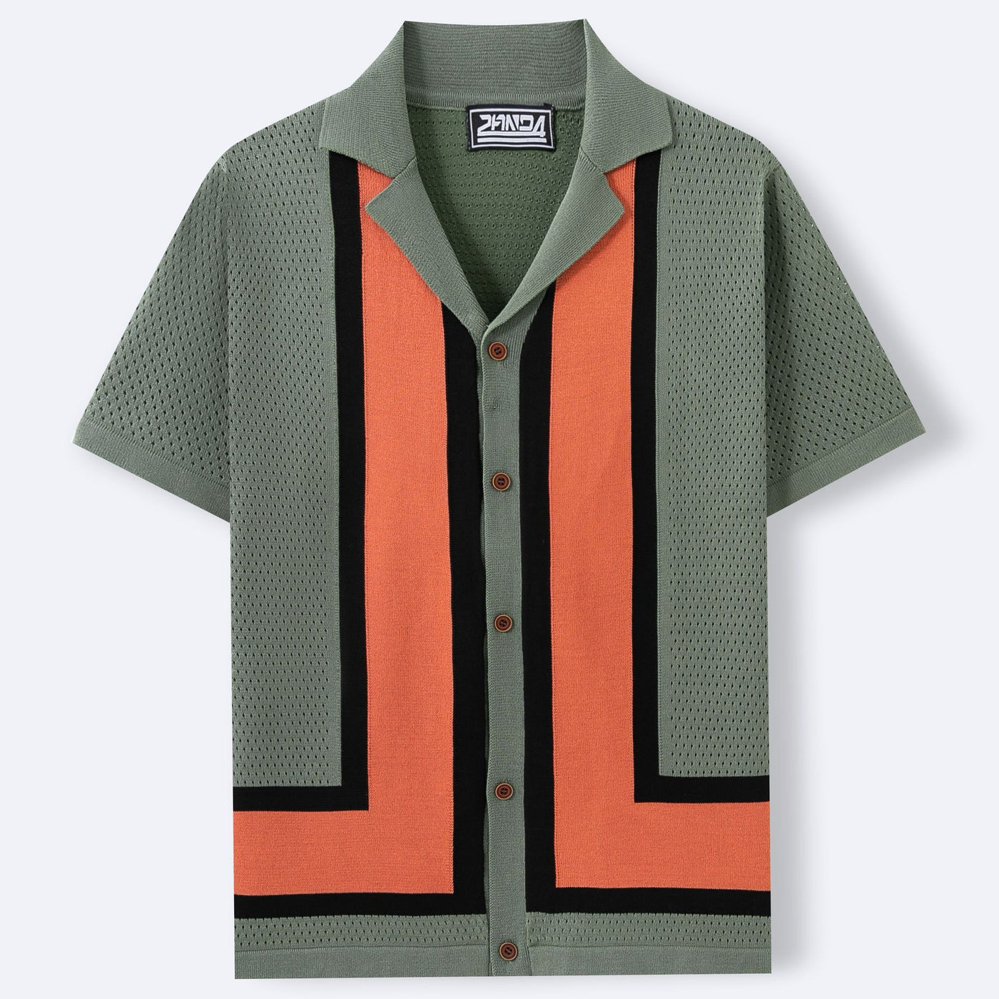 Camiseta de Punto de Hombre a Rayas con Contraste – Estilo Veraniego Fresco